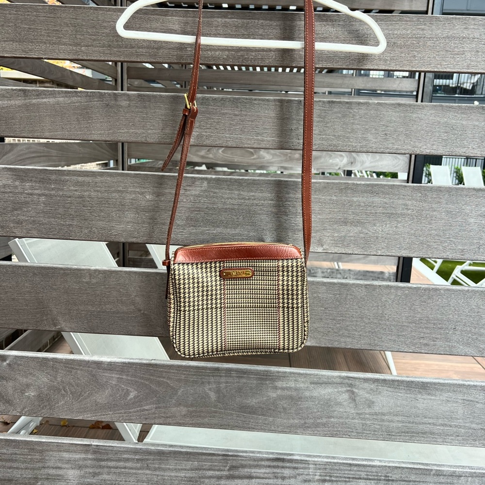 Polo by Ralph Lauren Brown and Tan Crossbody Bag